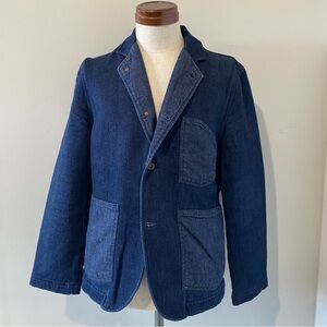 Beams Plus men’s indigo blue denim blazer/jacket, JP size S = US size XS